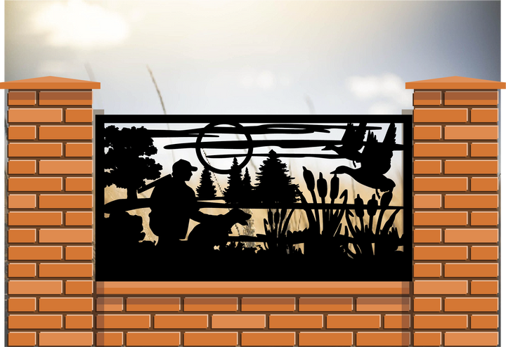 Rustic Balcony Panels- Wildlife Scenery of Duck Hunting