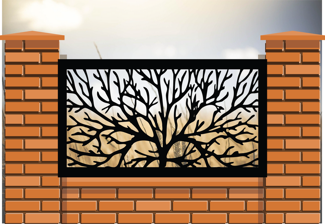 Tree Metal Wall Art, Indoor & Outdoor - LCFG