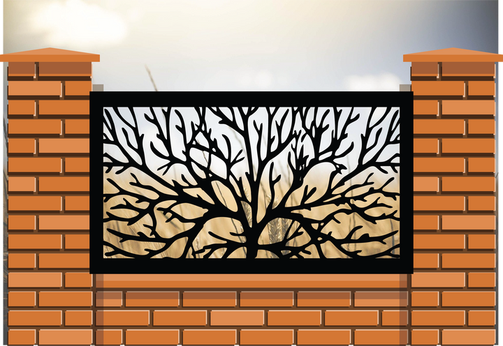 Tree Metal Wall Art, Indoor & Outdoor - LCFG