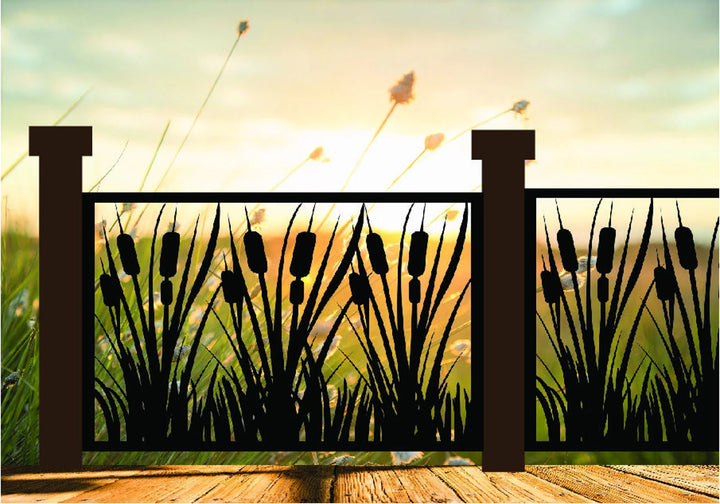 Decorative Rustic Balcony Panel- Cattail