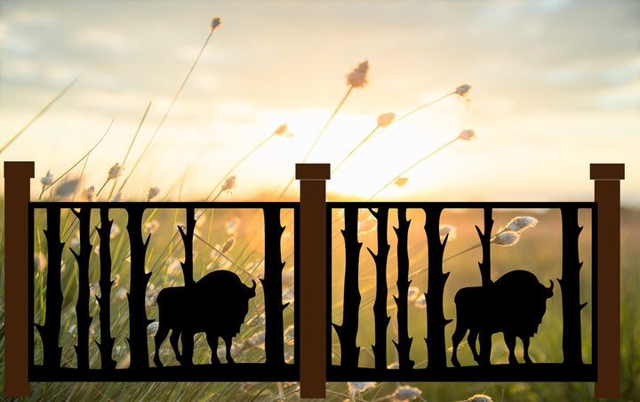 Decorative Rustic Fencing - Bison, Buffalo - PUA80