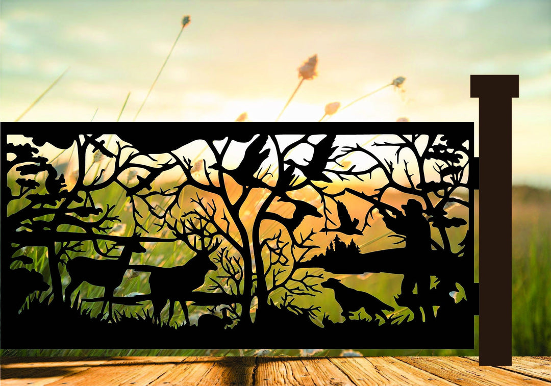 Decorative Metal Panel Instert- Hunting and Wildlife Scenery