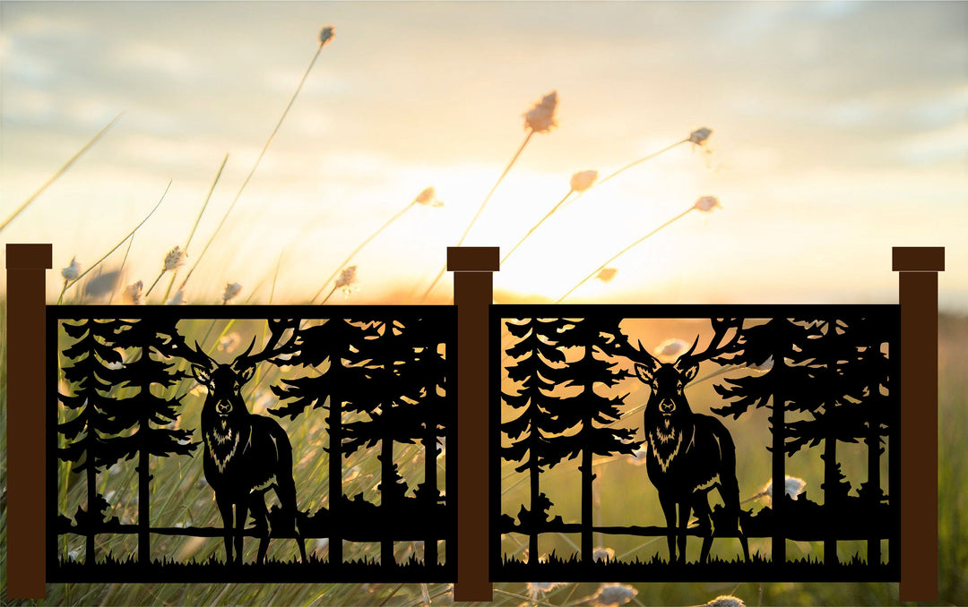 Rustic Deer Scene Panel Art