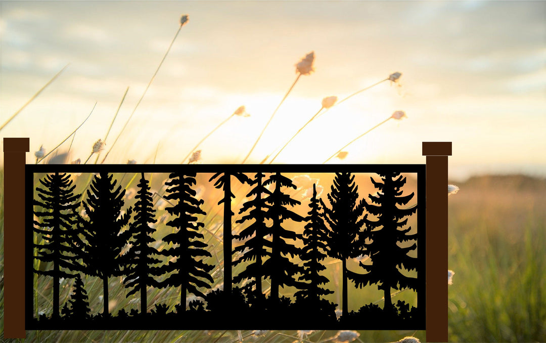 Decorative Metal Panel Insert- Forest Scene
